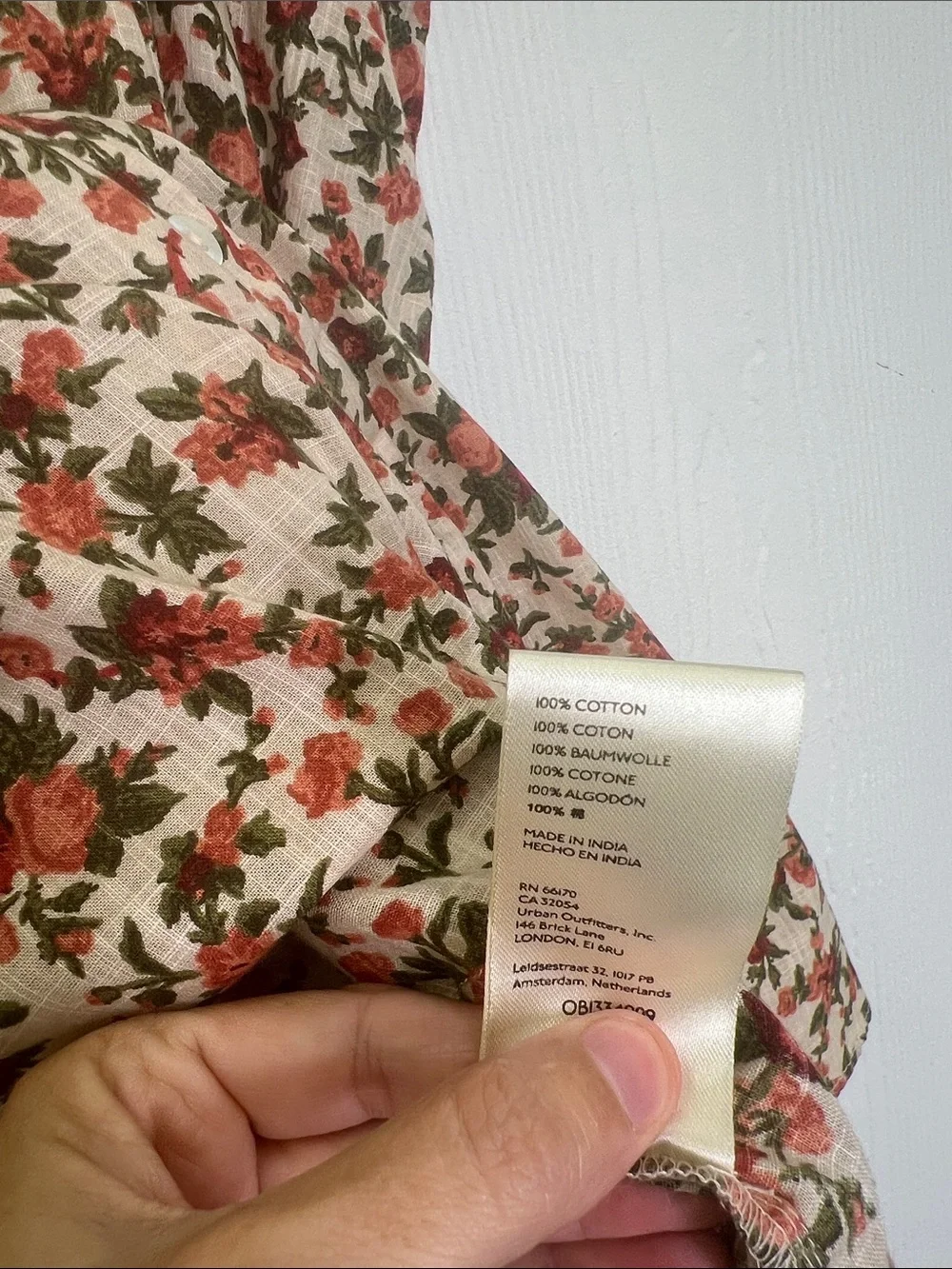 Free People - Meant To BE Vintage Floral Long Sleeve Button Down Blouse Size M
